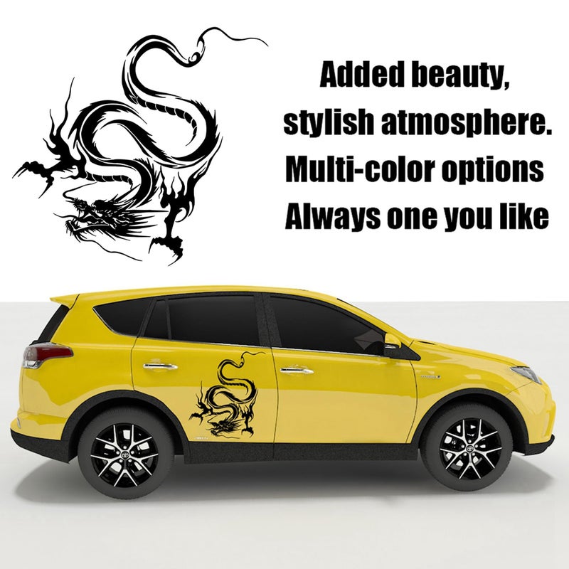 ATMOMO Dragon Graphic Car Hood Sticker Self-Adhesive Vinyl Graphics Decals 19.69'' x 14.57'', Black - Image 4